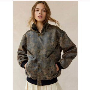 Urban Outfitters Erin Faux Leather Oversized Jacket